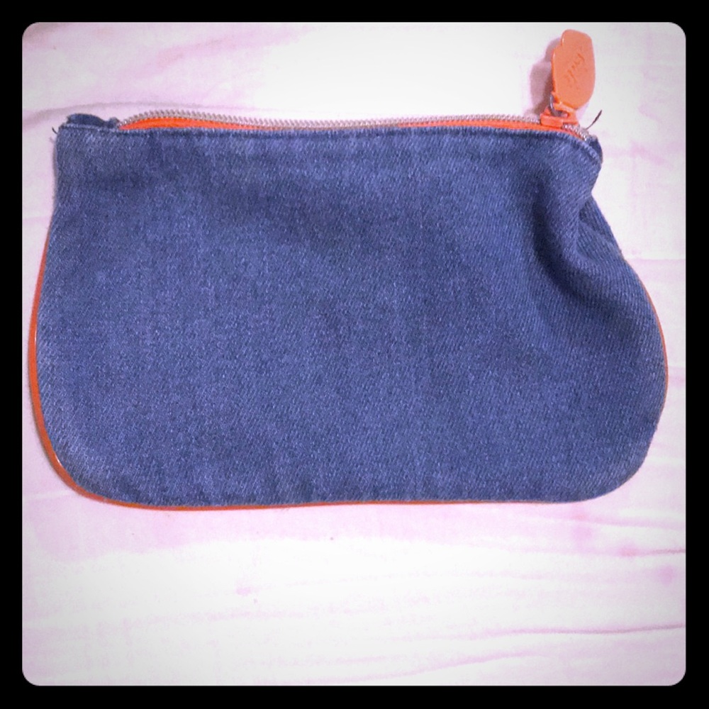 Denim Ipsy makeup bag
